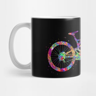 Downhill mountain bike watercolor Mug